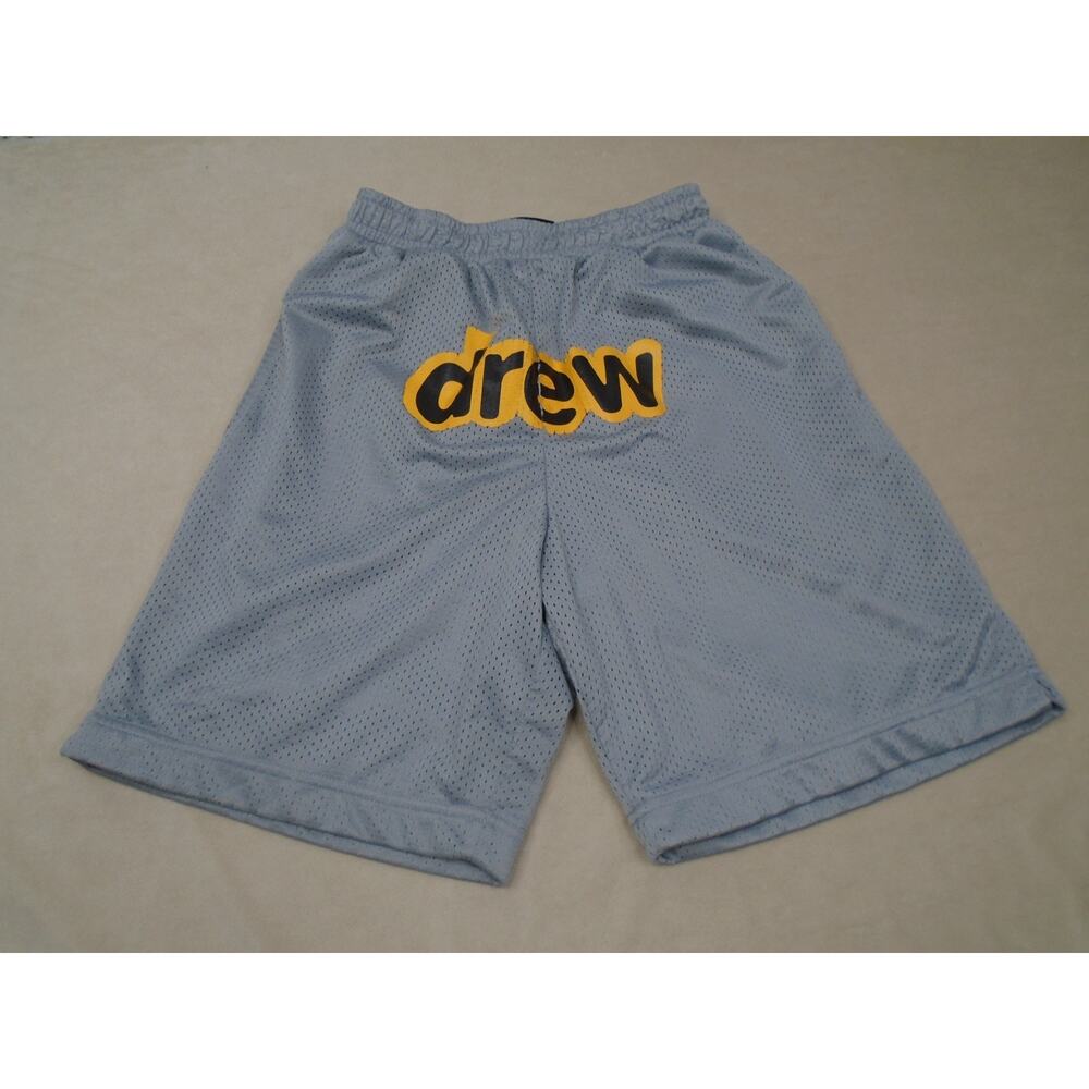 Drew House Justin Bieber Mesh Gym Shorts Gray w. Yellow Logo Size XS